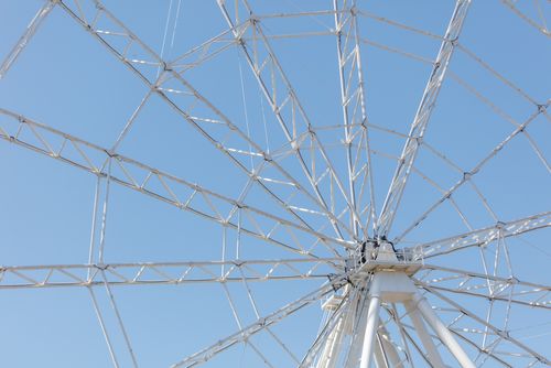 Riesenrad vor blauem Himmel