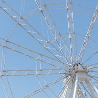 Riesenrad vor blauem Himmel