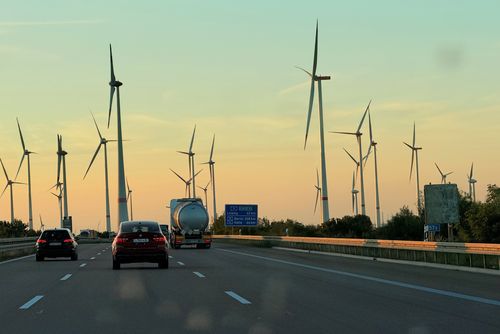 auf der Autobahn