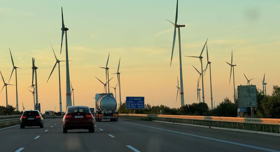 auf der Autobahn