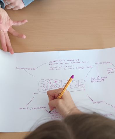 Schüler schreibt