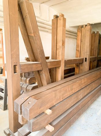 Balken in der Werkstatt