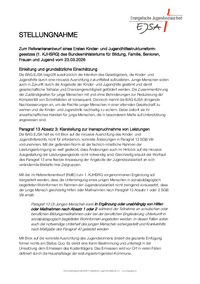 STELLUNGNAHME Zum Referentenentwurf eines Ersten Kinder- und Jugendhilfestrukturreform-gesetzes (1. KJHSRG)